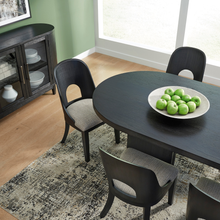 Ashley Rowanbeck Dining Table styled in modern dining room