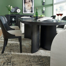 Rowenbeck dining chairs with matching table and buffet in black ash finish – Ashley Furniture at Caesars Griffith