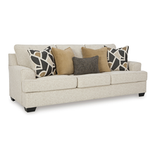 Angled view of Heartcort Quartz 3-seater sofa highlighting soft chenille fabric and contemporary arm profile.