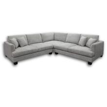 Slate grey Anthem corner lounge in fabric with corner configuration