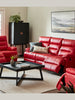Ariston recliner suite shown in red leather
