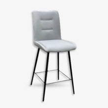 Norway bar stool in stone PU with black metal legs