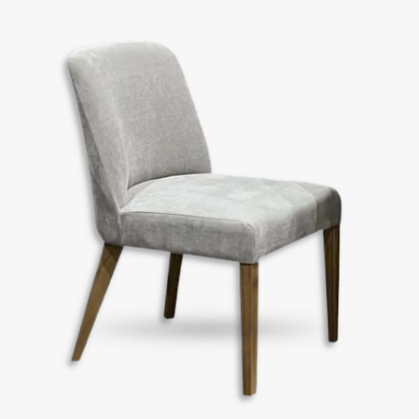 Parkville dining chair in pearl fabric with timber legs