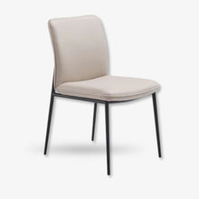 Positano leather dining chair in wheat