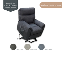 Eliza Electric Lift Chair rising to assist with standing — Onyx Fabric