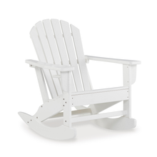 Sundown Treasure white outdoor rocking chair – weather-proof polywood construction for Australian backyards, available at Caesars Furniture Griffith.